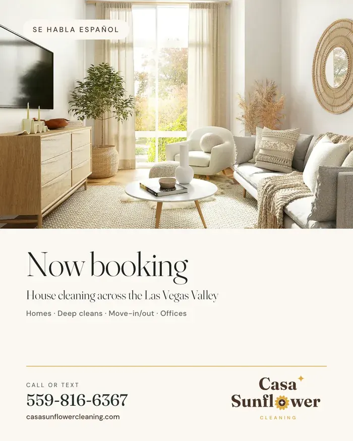 Casa Sunflower Cleaning social post design