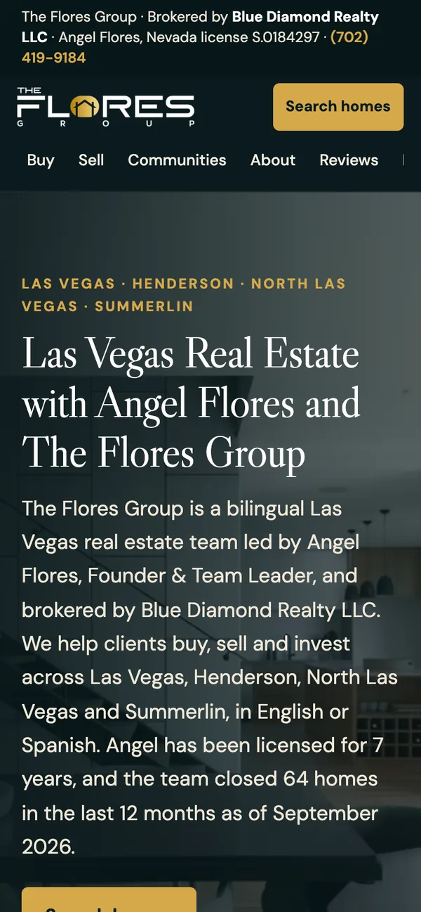 thefloresgrouplv.com on a phone