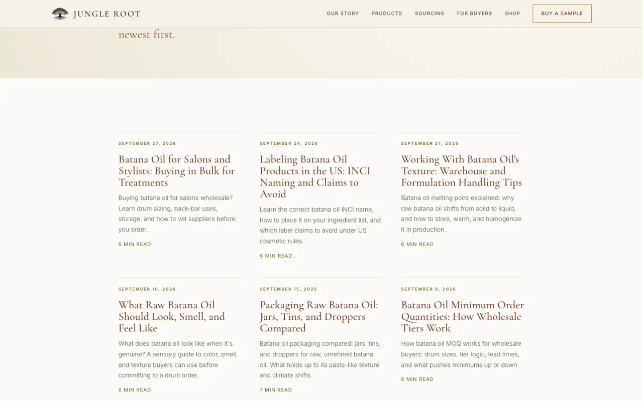 Jungle Root buyer guide library