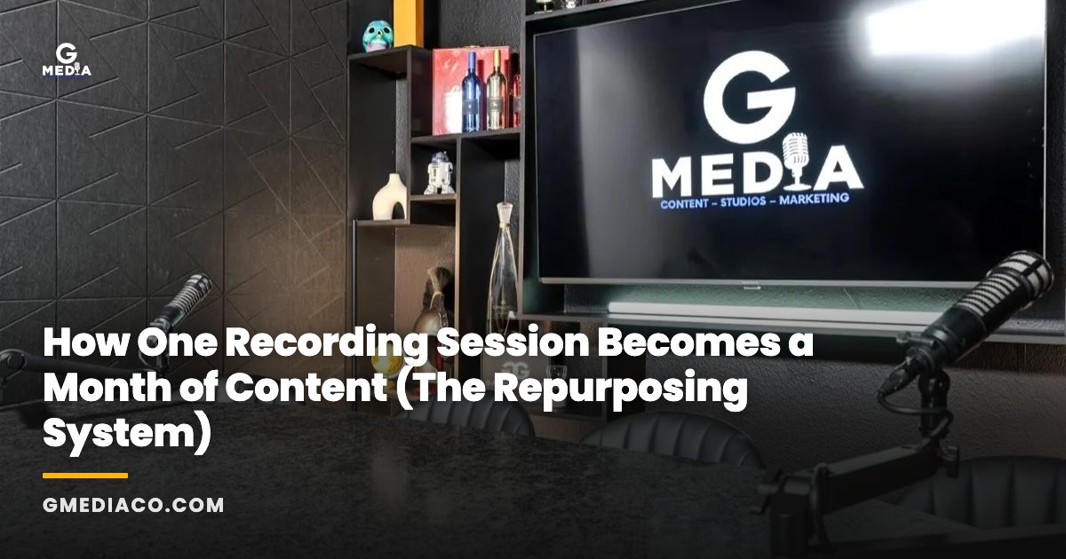 How One Recording Session Becomes a Month of Content (The Repurposing System)
